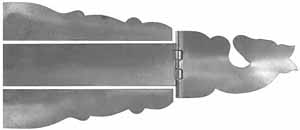 Chambersburg, Pennsylvania Patchbox Kit,
with horse head finial,
nickel silver, 7-3/4" overall length Chambersburg, Pennsylvania Patchbox Kit,
with horse head finial,
nickel silver, 7-3/4" overall length